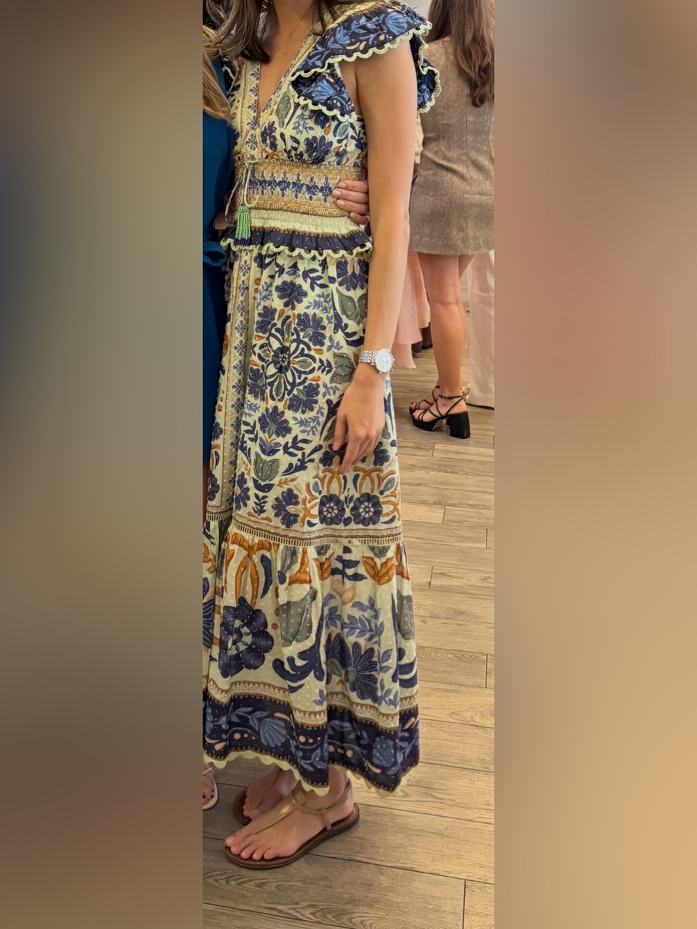 Farm Rio Ocean Tapestry Sleeveless Maxi Dress (S) - Picture 6 of 7